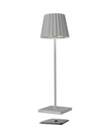 Sompex Troll RC grau Akku LED Tischleuchte
