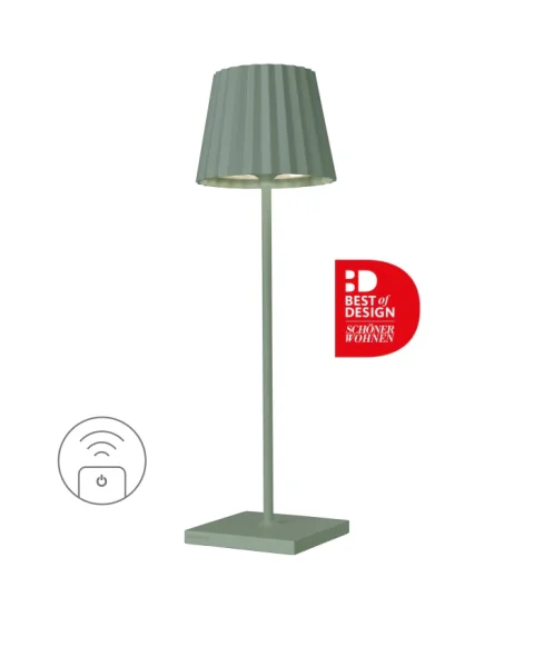 Sompex Troll RC olivgrün Akku LED Tischleuchte