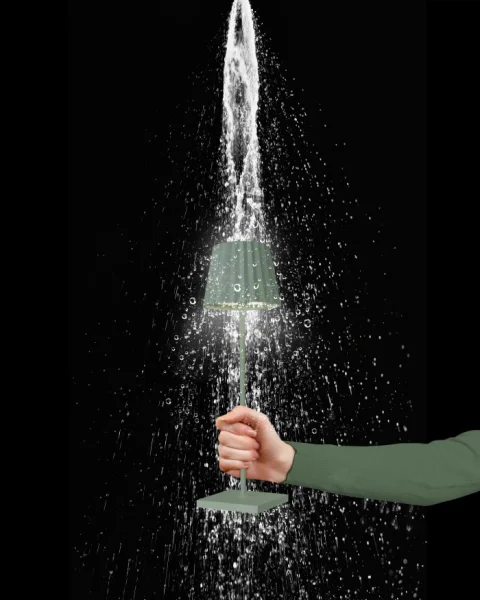 Sompex Troll RC olivgrün Akku LED Tischleuchte