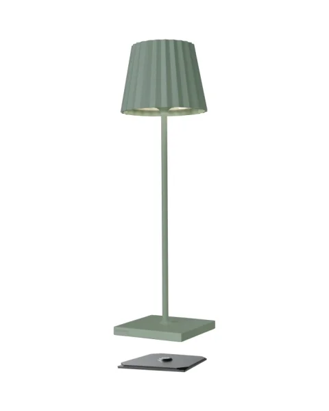 Sompex Troll RC olivgrün Akku LED Tischleuchte