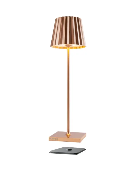 Sompex Troll RC kupfer Akku LED Tischleuchte