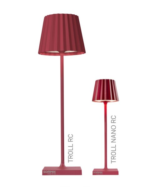 Sompex Troll Nano RC Akku Tischleuchte rot