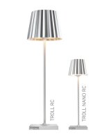 Sompex Troll Nano RC Akku Tischleuchte silber