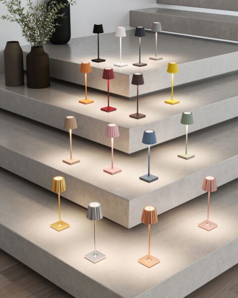 Sompex Troll Nano RC Akku Tischleuchte roségold