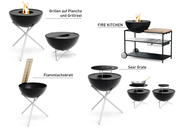 BOWL 57 Feuerschale mit Sternfuß