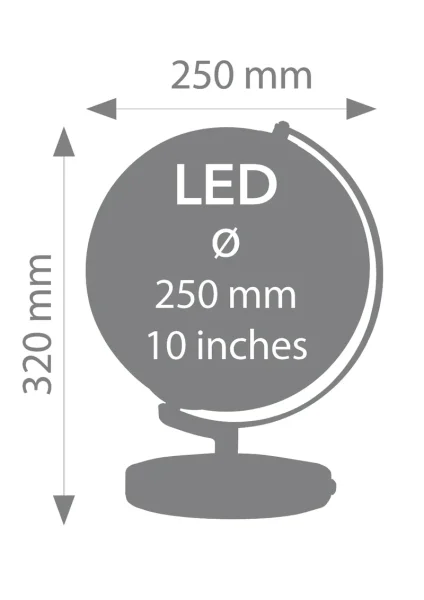 TERRA CITY LIGHT Leuchtglobus dunkelblau/grün