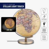STELLAR LIGHT TOUCH Leuchtglobus antikgelb/mehrfarbig