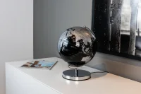 TERRA LIGHT Leuchtglobus schwarz/silber