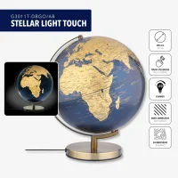 STELLAR LIGHT TOUCH Leuchtglobus dunkelblau/gold