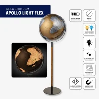 APOLLO LIGHT FLEX Leuchtglobus bronze-silber
