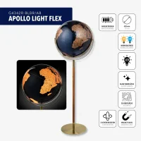 APOLLO LIGHT FLEX Leuchtglobus bronze/dunkelblau
