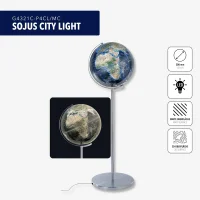 SOJUS CITY LIGHT Leuchtglobus dunkelblau/grün