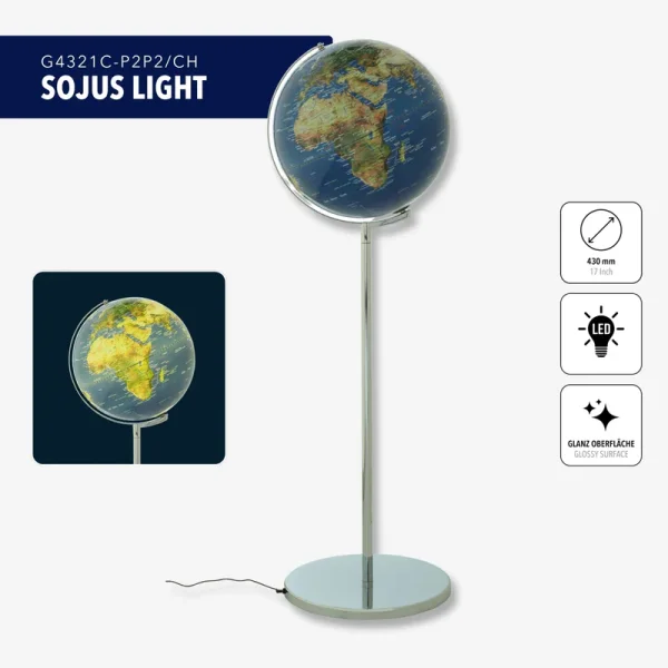 SOJUS LIGHT Leuchtglobus blau/grün