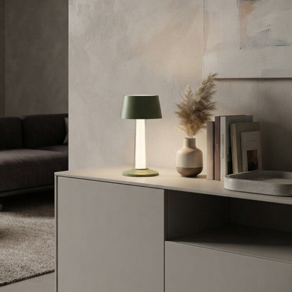 Sompex Lulu Akku Tischleuchte grün-metallic