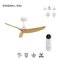 Mantra Ipanema L IP44 Deckenventilator weiß/holz