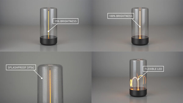 Pulse Akku LED Tischleuchte in Überraschungsfarbe