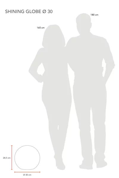 8 Seasons Design Dekoleuchte Shining Globe 30 cm